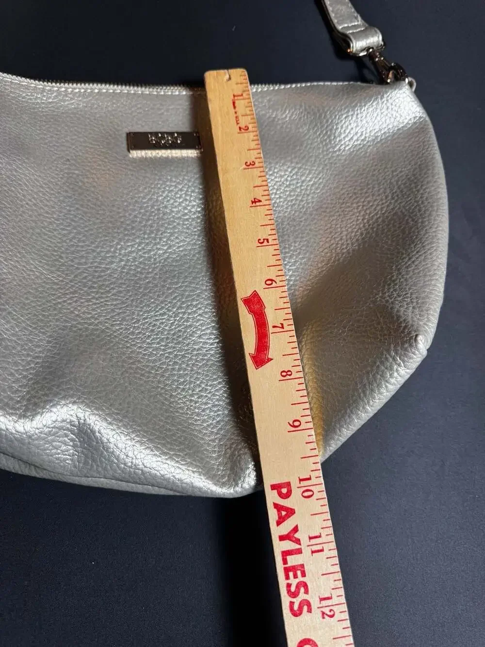 BCBG Paris Metallic Gold Faux Leather Crossbody Bag